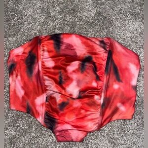 Tie dye cropped corset top